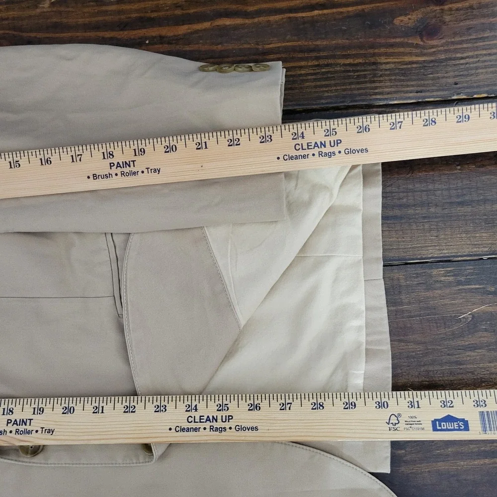 J.Crew Men's Sport Coat Blazer Two Button Beige Cotton Size Large‎
